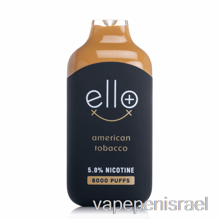 חד פעמי Vape Israel Blvk Ello Plus 6000 טבק אמריקאי חד פעמי